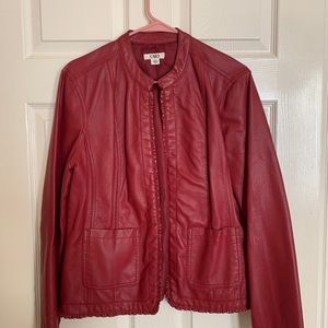 Cato Fashions red faux leather jacket